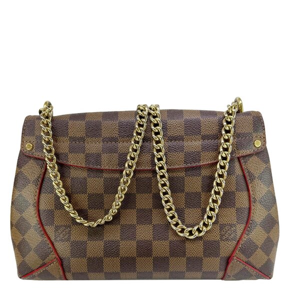 Louis Vuitton  Caissa Damier Ebene Chain Clutch Shoulder Bag Brown - Picture 3 of 12